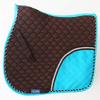 Horse Quilted English Saddle PAD Trail Pleasure Riding Brown Turquoise 72F07 view 3