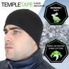 Temple Tape Tactical Fleece Watch Cap Beanie  Skull Cap Fleece Hat - 2 Pack Black/Navy - XL (for Larger Heads) view 4