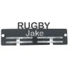 Super Cool Creation Personalised"Rugby" Medal Hanger - Blue view 1