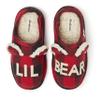 Dearfoams baby girls Unisex-child Lil Bear and Bear Slipper, Lil Bear Buffalo Plaid, 4-5 Big Kid US view 1