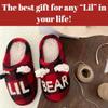 Dearfoams baby girls Unisex-child Lil Bear and Bear Slipper, Lil Bear Buffalo Plaid, 4-5 Big Kid US view 4