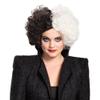Cruella Wig for Women, Official Cruella Disney Movie Costume Hair Accessory, Single Size Black and White Wigs view 1