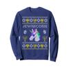 Jewnicorn Sweatshirt, Jewish Unicorn Ugly Hanukkah Gift view 1
