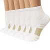 Copper Plantar Fasciitis Running Compression Socks for Men & Women 6 Pairs Arch Support Ankle Socks for Athletic&Travel view 1