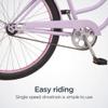 Schwinn Mikko Beach Cruiser Bike for Adult, Single Speed, Coaster Brake, 26-Inch Wheels, 17-Inch Steel Frame, Full Front & Rear Fenders, Classic Handlebar, Purple view 3