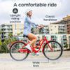 Schwinn Mikko Beach Cruiser Bike for Adult, Single Speed, Coaster Brake, 26-Inch Wheels, 17-Inch Steel Frame, Full Front & Rear Fenders, Classic Handlebar, Red view 3