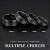 TIGRADE 4mm 6mm 8mm 10mm Titanium Rings Black/Silver/Gold Wedding Band Matte Comfort Fit for Men Women Size 3-15, Black 4MM, Size 6 view 3
