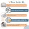 HomGarden Live Animal Cage Trap 32'' Steel Humane Release Rodent Cage for Rabbits, Stray Cat, Squirrel, Raccoon, Mole, Gopher, Chicken, Opossum, Skunk, Chipmunks, Groundhog Squire view 4