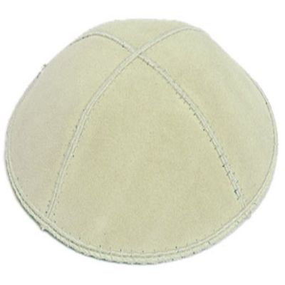 A1 Skullcap Suede Fabric Kippot Single or Bulk Kippah Optional Custom Imprinting Inside for Your Speacial Event Ivory