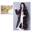 Women Winter Coat Ethnic Print Loose Long Thick Hooded Trench Coat Cotton Clothes Coats Female (Black, XL) view 4