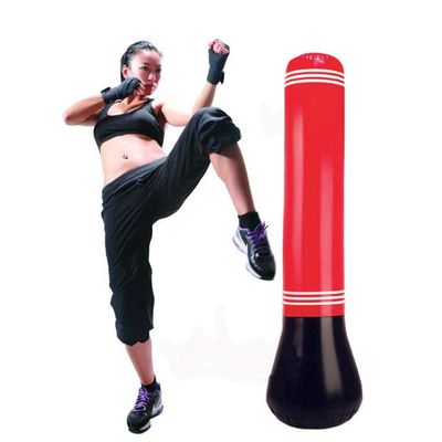 1.5M/59inch Fitness Training Inflatable Sandbags MMA Punching Boxing Bag Speed Free-Stand Tumbler Pressure Relief Boxing Sandbag
