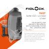 FIDLOCK Twist Bottle 450ml/15oz + Universal Base Set | New Leak-Proof, Self-Sealing Bottle Cap | Bike Water Bottle Holder with No Screws & Attached Bottle | Cage Free Magnetic Rack | Smoke view 2