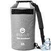 Enthusiast Gear Insulated Dry Bag Cooler | Waterproof Cooler for Kayaking, Hiking, Lunch, Fishing, and Beach  Leak Proof, Waterproof, Collapsible, with Padded Shoulder Strap (15L) - Grey view 1
