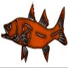 Trout Fish Metal Cut Out With Faux Copper Finish 10x23.5 view 1