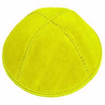 A1 Skullcap Suede Fabric Kippot Single or Bulk Kippah Optional Custom Imprinting Inside for Your Speacial Event Lime