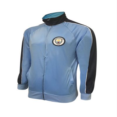 Icon Sports Manchester City Official Licensed Track Jacket for Men (Adult Small, Sky Blue)