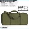 Savior Equipment American Classic Tactical Double Short Gun Case Pistol Bag, Spacious Front Pockets, Padded Shoulder Strap Included, 32 Inch Olive Drab Green view 2