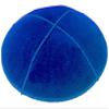 A1 Skullcap Suede Fabric Kippot Single or Bulk Kippah Optional Custom Imprinting Inside for Your Speacial Event  Royal Blue view 1