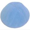 A1 Skullcap Suede Fabric Kippot Single or Bulk Kippah Optional Custom Imprinting Inside for Your Speacial Event  Light Blue view 1