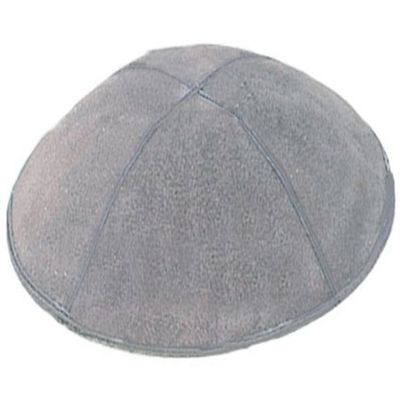 A1 Skullcap Suede Fabric Kippot Single or Bulk Kippah Optional Custom Imprinting Inside for Your Speacial Event  Light Grey