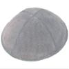 A1 Skullcap Suede Fabric Kippot Single or Bulk Kippah Optional Custom Imprinting Inside for Your Speacial Event  Light Grey view 1
