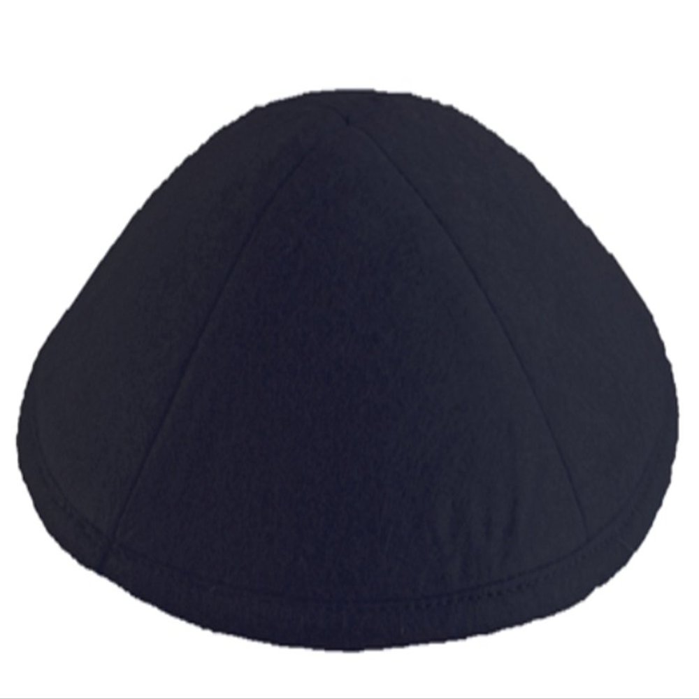 A1 Skullcap Suede Fabric Kippot Single or Bulk Kippah Optional Custom Imprinting Inside for Your Speacial Event  Black
