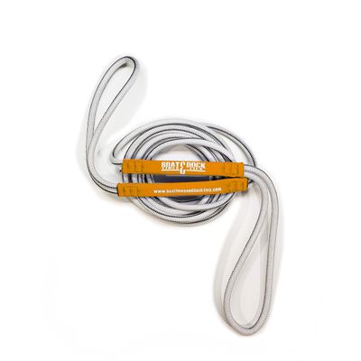 Boat Line Rope Bungee - Heavy Duty Line for Launching, Retrieving, Mooring and Docking (White/Orange, 25 Feet)