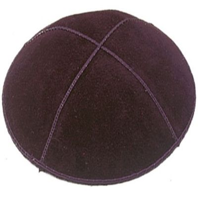 A1 Skullcap Suede Fabric Kippot Single or Bulk Kippah Optional Custom Imprinting Inside for Your Speacial Event  Brown