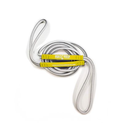 Boat Line Rope Bungee - Heavy Duty Line for Launching, Retrieving, Mooring and Docking (White/Yellow, 10 Feet)