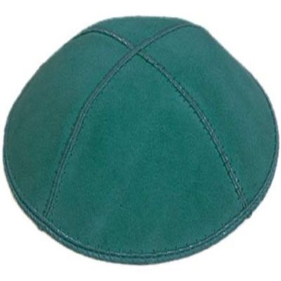 A1 Skullcap Suede Fabric Kippot Single or Bulk Kippah Optional Custom Imprinting Inside for Your Speacial Event  Teal