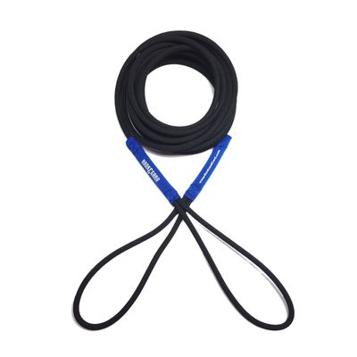 Boat Line Rope Bungee - Heavy Duty Line for Launching, Retrieving, Mooring and Docking (Black/Blue, 15 Feet)