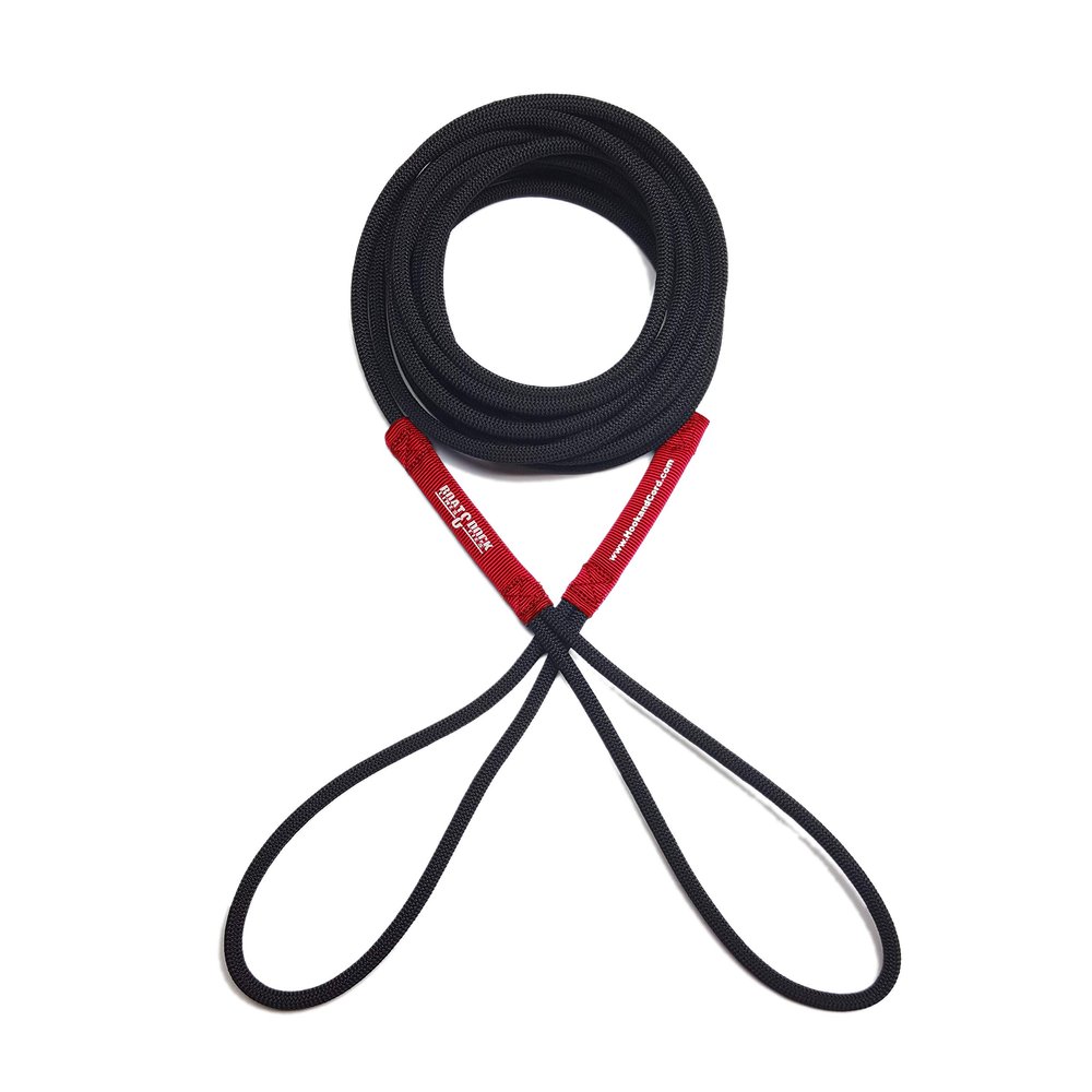 Boat Line Rope Bungee - Heavy Duty Line for Launching, Retrieving, Mooring and Docking (Black/Red, 15 Feet)