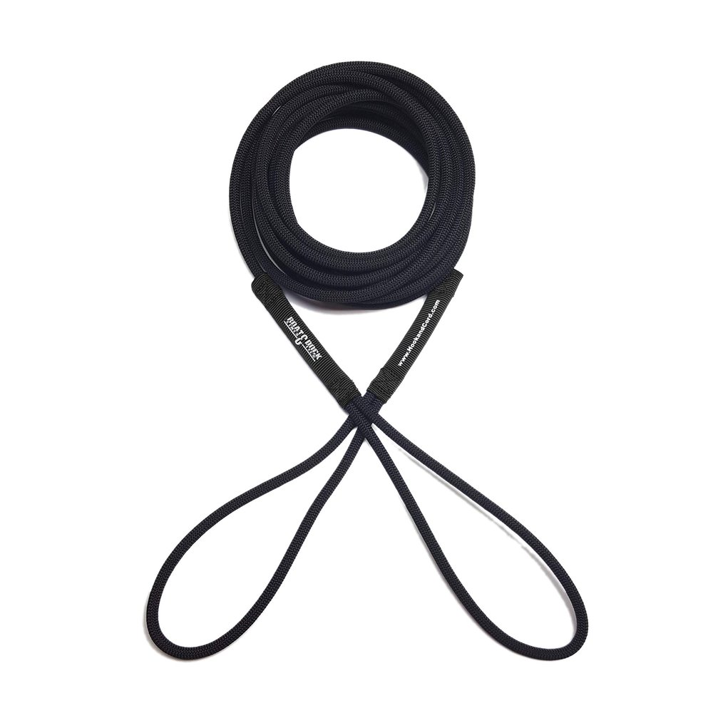 Boat Line Rope Bungee - Heavy Duty Line for Launching, Retrieving, Mooring and Docking (Black/Black, 10 Feet)