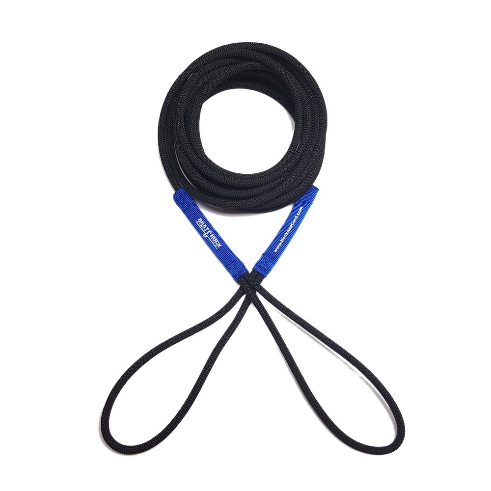 Boat Line Rope Bungee - Heavy Duty Line for Launching, Retrieving, Mooring and Docking (Black/Blue, 10 Feet)