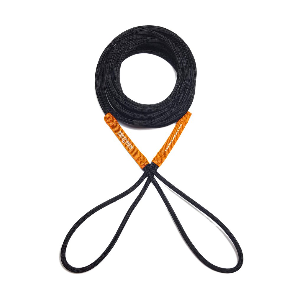 Boat Line Rope Bungee - Heavy Duty Line for Launching, Retrieving, Mooring and Docking (Black/Orange, 25 Feet)
