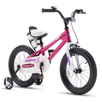 RoyalBaby (Fuchsia, 14 Inch with Training Wheels