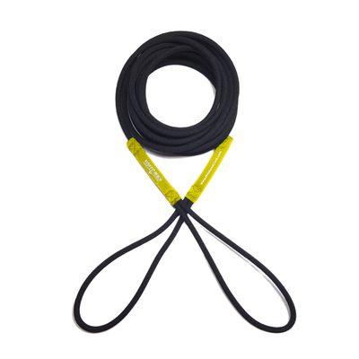 Boat Line Rope Bungee - Heavy Duty Line for Launching, Retrieving, Mooring and Docking (Black/Yellow, 25 Feet)