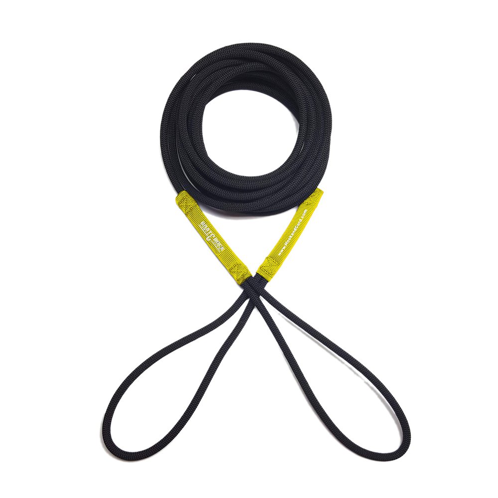 Boat Line Rope Bungee - Heavy Duty Line for Launching, Retrieving, Mooring and Docking (Black/Yellow, 25 Feet)
