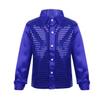 FEESHOW Kids Big Boys Shiny Sequined Shirt Vest Waistcoat Jacket for Wedding Prom Dance Performance Costume Blue 4-5 view 1