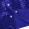 FEESHOW Kids Big Boys Shiny Sequined Shirt Vest Waistcoat Jacket for Wedding Prom Dance Performance Costume Blue 4-5 view 4