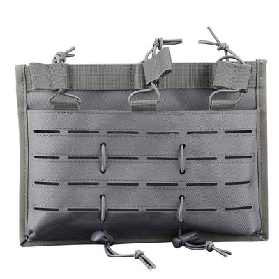 JINJULI Tactical Molle Triple Magazine Pouch for AR AK G36 M14 5.56 7.62 Mags (Gray)