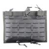 JINJULI Tactical Molle Triple Magazine Pouch for AR AK G36 M14 5.56 7.62 Mags (Gray) view 1