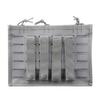 JINJULI Tactical Molle Triple Magazine Pouch for AR AK G36 M14 5.56 7.62 Mags (Gray) view 3