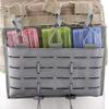 JINJULI Tactical Molle Triple Magazine Pouch for AR AK G36 M14 5.56 7.62 Mags (Gray) view 4