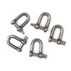 M4 D Ring Shackle Boat Anchor Shackle 304 Stainless Steel Chain Shackle Screw Pin D Shackle Pack of 15 view 1