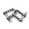 M4 D Ring Shackle Boat Anchor Shackle 304 Stainless Steel Chain Shackle Screw Pin D Shackle Pack of 15 view 4