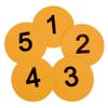 Eco Walker 8inch Numbered Floor Spot Markers Set of 5 (Yellow 1-5) view 1