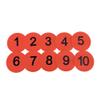 Eco Walker 8inch Numbered Floor Spot Markers Set of 5 (Red 1-10) view 1