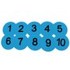 Eco Walker 8inch Numbered Floor Spot Markers Set of 5 (Blue 1-10) view 1