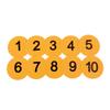 Eco Walker 8inch Numbered Floor Spot Markers Set of 5 (Yellow 1-10) view 1